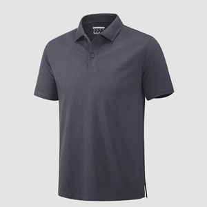 Men's <b>Black</b> Short Sleeve <b>Polo</b> Shirt Solid Color Casual Style Poplin Fabric Regular Fit Button Design Woven - Product Image 5