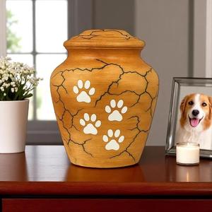Urna de Madera Hecha a Mano para Cenizas de Perro o Gato, Urna Conmemorativa con Huella Azul Grabada, Urna de Cremación Personalizada, Idea de Regalo para la Pérdida de un Mascota - Product Image 5