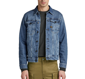 Vestes en jean pour hommes, design élégant et tendance, style streetwear, patchwork, bleu, pour garçons et hommes, qualité abordable. - Product Image 4