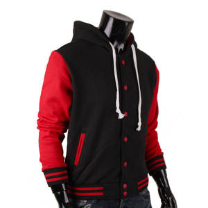 Blousons universitaires roses pour hommes en velours côtelé, style streetwear classique, rétro, décontracté, chauds, à boutons, type bomber - Product Image 3