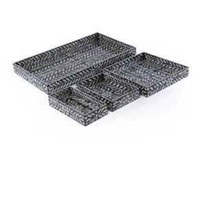 Designer Serving Tea & Coffee Serving Tray Home Office Use Aluminium Metal and Marble Gold Plated Tray - Product Image 5