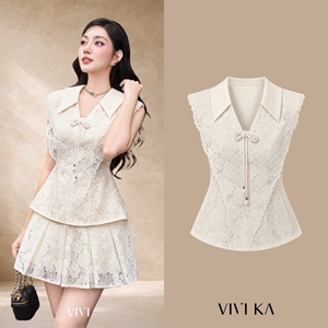 Women's for Lace <b>Sequin</b> Floral Blouse Cap Sleeve V-neck Bow Tie Skinny Fit Casual Party Wear Spring Summer <b>Top</b> VIVI KA - Product Image 1
