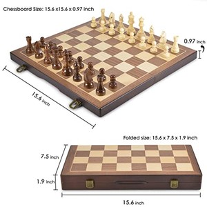 Handcrafted Jodhpur <b>Wood</b> <b>Chess</b> Checkers <b>Set</b> Wholesale - Artisan Carved - Product Image 5