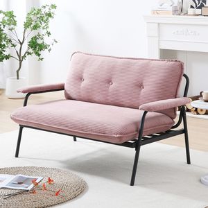Sofá Rosa de 53 Pulgadas para Apartamentos Pequeños, Diseño Espacioso para Ver Películas, Fácil de Manejar en Diversos Escenarios - Product Image 3