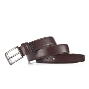 Ceinture Classique et Élégante pour Homme, Réglable, Boucle en Cuivre Noir, Motif Uni, Écologique, Vintage, Décontractée, Logo Personnalisé, Cuir de Vachette, 3,8 CM - Product Image 3