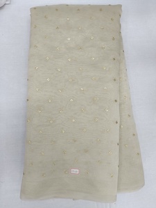 Tissue Organza Sequence Work Fabric 35 GSM 44 Inch Width Tissue Print Embroidery Material for Boutique Ethnic Wear - Product Image 5