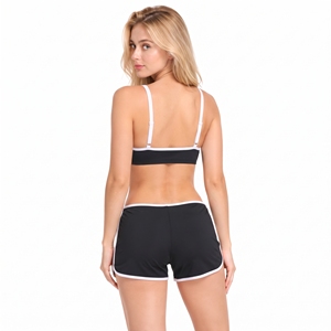 Custom <b>Women's</b> Swimwear Trunk <b>Shorts</b> Quick Dry Beach <b>Shorts</b> White Piping Athletic Style Beach Bottoms <b>Swimming</b> Trunk Soft Fabric - Product Image 4