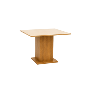 Ensemble de salle à manger ARTERRA de luxe écologique en teck, table carrée sur piétement, chaises rembourrées modernes - Product Image 3
