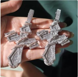 Colgante de cruz de moissanita de alta calidad, joyería de moda hip hop para hombres y mujeres, ideal para fiestas y celebraciones. - Product Image 1