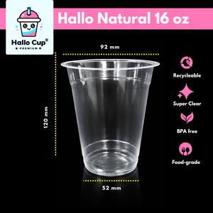 Vaso redondo desechable de plástico de 16 oz, de pared simple, hecho de material PP - Product Image 4