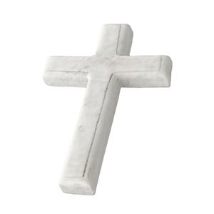 Croix en marbre blanc artisanale avec la silhouette de Jésus pour la décoration de la maison religieuse et chrétienne Croix en marbre de qualité supérieure avec Jésus - Product Image 1