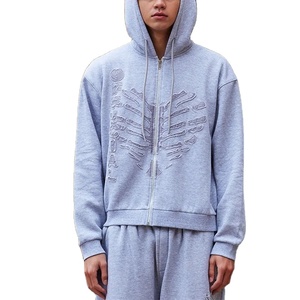 Survêtement empilé unisexe à la mode Slim Fit ensemble de survêtement grande taille avec fonction respirante survêtement lourd pour hommes 2025 - Product Image 3