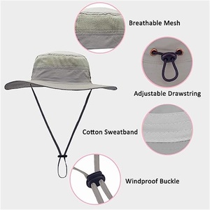 Casquette en maille personnalisée anti-UV, séchage rapide, chapeau de soleil d'extérieur, bob pour hommes et femmes - Product Image 2