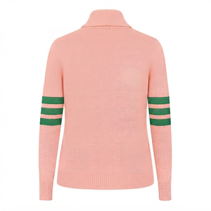 Custom Logo Vintage Sorority <b>Cardigan</b> <b>Shawl</b> <b>Collar</b> College Sweater Pink Green Greek Preppy Winter Apparel for Women - Product Image 2
