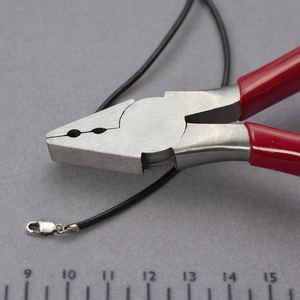 Pince à sertir pliable pour cuir, daim et fabrication de bijoux, outil de sertissage professionnel avec poignée rouge, 5,5 pouces - Product Image 4