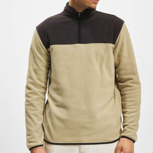 Hot Selling Stand Collar Winter Wear Men's Hoodies Customize Polar Fleece 400GSM Long Sleeve Breathable Half Zipper Sweatshirts - Product Image 2