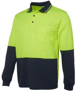เสื้อโปโลแขนสั้นกันลมสีเขียวนีออนพร้อมแถบสะท้อนแสงชุดทำงานแบบมองเห็นได้ชัดเจนสำหรับทุกเพศ - Product Image 6