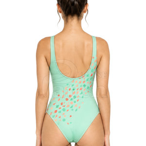 Traje de Baño Ligero de Una Pieza para Mujer, Estampado Atlético Personalizado, Tela de Secado Rápido, para Playa, Piscina, Deportes y Entrenamiento - Product Image 4