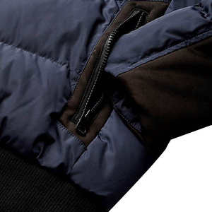 Chaqueta Acolchada con Capucha para Hombre, Cortavientos, de Poliéster, Informal, para Invierno, con Cierre de Cremallera y Diseño de Color Sólido - Product Image 6