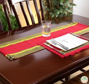 Camino de Mesa de Lino con Borlas, Tejido a Rayas, Moderno, Personalizable, Ecológico, Reutilizable para Hogar, Hotel, Restaurante, Boda - Product Image 4