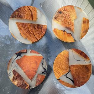 Luxury Table Coffee <b>Drink</b> Cup <b>coaster</b> Wood Resin <b>coaster</b> - Product Image 3