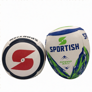 Ballon de rugby haute performance en caoutchouc synthétique conçu pour l'entraînement, le développement de la vitesse et une pratique durable - Product Image 1