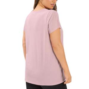 เดรสผ้าฝ้ายเรียบง่ายสำหรับผู้หญิง ชุดลำลองหลวมๆ แขนสั้นสำหรับฤดูร้อน เดรสสั้น ขายส่ง รับผลิตแบบ OEM พร้อมสกรีนโลโก้ตามสั่ง - Product Image 4