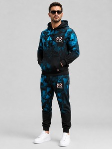 Oferta Caliente al por Mayor: Chándal de Hombre con Capucha, Estampado Personalizado, 100% Algodón, Bicolor, Cómodo, Estilo Urbano, Alta Calidad, 2 Piezas - Product Image 6