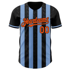 Quick Dry Printed Short Sleeve Baseball Jersey Full Button Breathable 100% Polyester Summer Winter Sports Uniform - Product Image 4