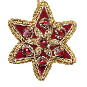 Décorations de Noël faites à la main brodé perlé velours Satin Lama Santa chaussettes volant moineau éléphant aigle et abeille - Product Image 3