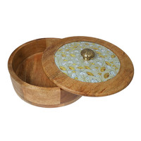 Boîte à rôtis en bois faite à la main de qualité supérieure Boîte de rangement de tortillas de haute qualité pour servir des aliments Casserole Chapati en bois-20