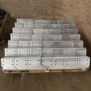 เหล็กฉากชุบสังกะสีแบบจุ่มร้อน ประกอบเป็นชิ้นส่วนสำเร็จรูป พร้อมแผ่นปิดปลายแบบเจาะรูสำหรับงานโครงสร้างเหล็ก - Product Image 1