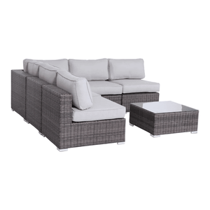 Ensemble de jardin en osier pour 4 personnes, entièrement assemblé, avec coussins confortables pour l'extérieur - Product Image 4