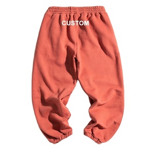 2025 Men's Heavyweight Baggy Fleece Sweatpants Joggers Elastic French Terry Unisex Oversized Cotton Blank Wholesale ODM Supply - Product Image 3