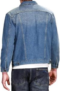 Blouson en jean premium pour homme, délavé vintage, en coton, boutonné, style streetwear décontracté, vêtement d'extérieur, personnalisable OEM ODM, vente en gros - Product Image 2