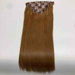 Extensiones de Cabello Humano con Clip, 100% Cabello Natural Remy Vietnamita, Precio de Mayoreo, Cabello Ruso, Cabello Brasileño - Product Image 1