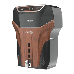 Purificateur d'eau alcaline TEJAS PRO BLACK WOODEN RO avec affichage numérique, réservoir de 13 litres, technologie cuivre-zinc alcaline - Product Image 1