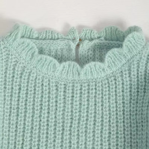 Pull en tricot doux et confortable pour filles, design tendance, décontracté pour le printemps, 100% coton, à capuche - Product Image 6