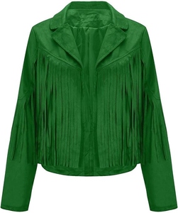 OEM Custom Service Regular Length Women's <b>Leather</b> Fringe <b>Jacket</b> Western Style Wholesale Fashionable Design - Product Image 3