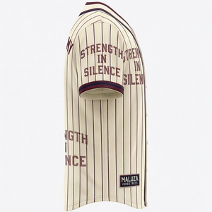 Custom <b>Heat</b>-Transfer Printed Baseball Jersey Short Breathable Urban Fashion Sports Team Wear MALUZA INDUSTRIES UPF 50 Protection - Product Image 4