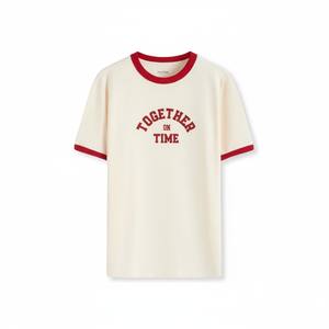 T-shirt décontracté pour homme à manches courtes en coton et polyester, coupe ajustée, uni, respirant, écologique, séchage rapide, 220 grammes, col rond - Product Image 2