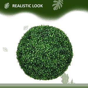 Set di 2 Alberi di Bosso Sferici da 50 cm, Piante Artificiali per Interni ed Esterni, Decorazioni per Casa, Ufficio e Soggiorno - Product Image 4