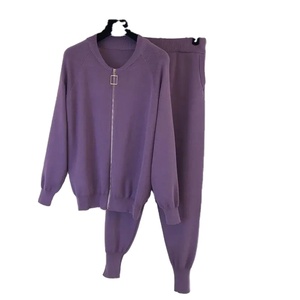 ชุดวอร์มลำลองสำหรับผู้หญิงแฟชั่นใหม่2025ชุดวอร์มเซ็กซี่3ชิ้นพร้อมเสื้อกั๊กแขนยาวกางเกงถักเอวยางยืดมีซิป - Product Image 2