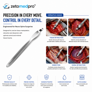 Retractor de Rodilla BLOUNT de 7 Pulgadas (17.8 cm) con Punta de 6 mm, Instrumento Quirúrgico Ortopédico Zetomed Pro - Product Image 2
