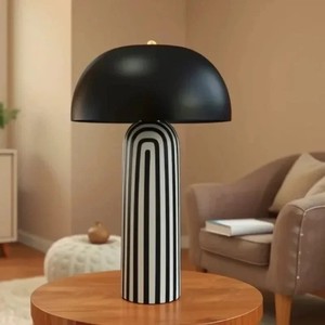 geometric table lamp functional <b>lighting</b> and modern sculpture high-contrast monochrome design serves as an eye-catching - Product Image 3