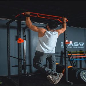 Gabbia di potenza multifunzionale da 100 libbre per la casa palestra con capacità di 1000 libbre regolabile Pullup Squat Rack per il Fitness completo bilanciere - Product Image 3