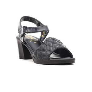 Sandale noire à talon formel FR4881 - Product Image 2