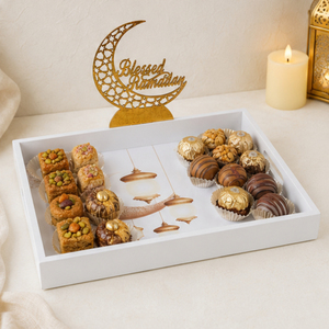 <b>Ramadan</b> Tray Wooden Eid Dessert Platter Wholesale Custom Blessed <b>Ramadan</b> Mubarak Chocolate <b>Gift</b> <b>Box</b> Islamic Holiday Serving Tray - Product Image 4