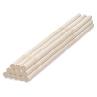 Bâtons en bois de chêne rouge poli, ronds, en bois dur, pour l'artisanat, la décoration de gâteaux, la décoration de la maison, l'art populaire - Durables, 3/4''x36, modernes