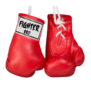 Gants d'entraînement de boxe, karaté, MMA à suspendre dans la voiture, à lacets, séchage rapide, respirants, en cuir synthétique, décoration pour rétroviseur de voiture, mini sport - Product Image 4